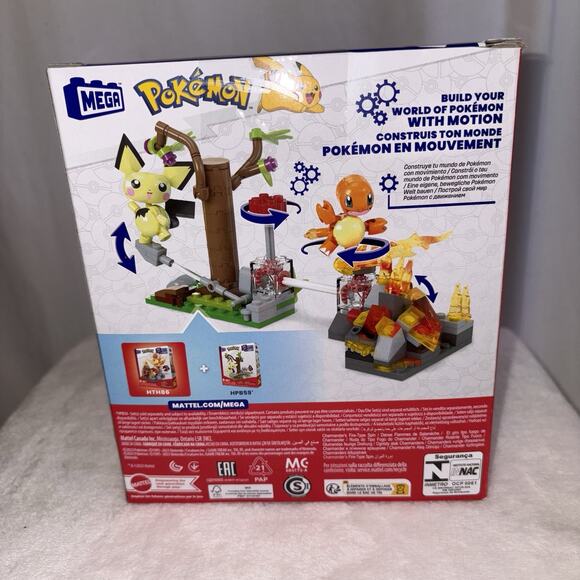 Mega Construx Pokemon Charmander's Fire-Type Spin Building Kit 81 pc NEW - Picture 4 of 7